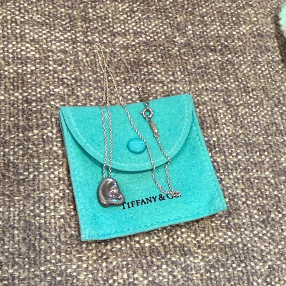 Tiffany & Co. Silver Heart Pendant with Blue Pouch